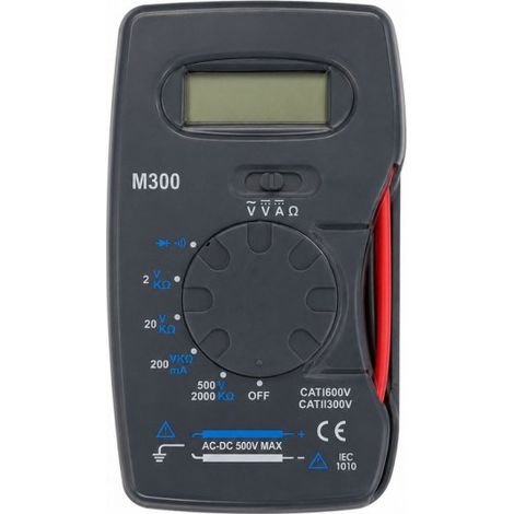 Multimetro Digitale M300, Tester AC/DC 500V con Display LCD