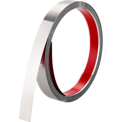 Wandlijsten - 5m x 20mm - Decoratieve zelfklevende strips - Wandlijst - Sierstrip - Sierlijsten - Decoratieve Wandstrip - Flexibele zelfklevende sierlijst - waterdicht voor spiegelomlijstingen - RVS - (1/5)