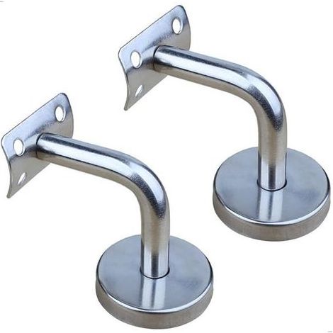 Lntyq 2 supports de main courante en acier inoxydable poli pour fixation murale, support de main courante pour support mural, loft mural intérieur, main courante pour personnes âgées, barre de support (1/5)