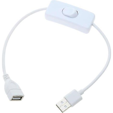 Câble USB de 30 cm avec interrupteur marche/arrêt et rallonge pour lampe USB (1/4)