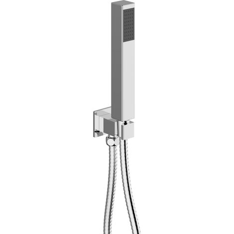 TEOREMA RUBINETTERIA Serie Shower Program Gomito Doccia Con Presa Acqua E Doccetta Cromo Quadro Basic