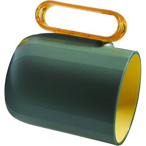Gobelet à brosse à dents design minimaliste moderne en plastique épais, gobelet à brosser et verre à rincer pour salle de bain (1/4)