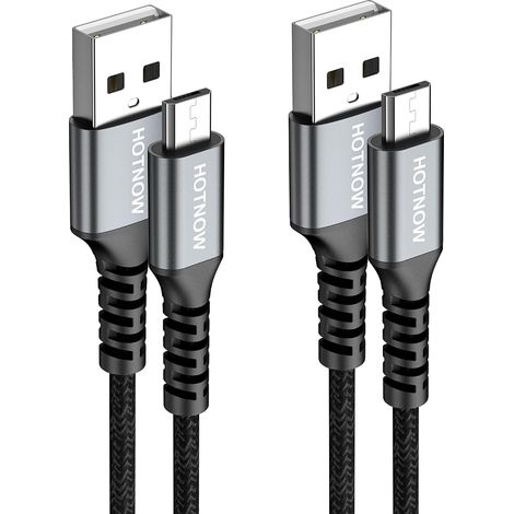 Câble Micro USB 3M,2.1A Chargeur Micro USB Charge Rapide Nylon tressé cord (1/5)