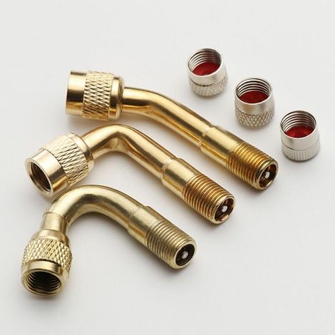 NEW Motorcycle tire tube adapter with 45/90/135 degree angled valve, valve extension (1/5)