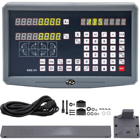 Affichage numérique 2 axes pour fraiseuse et tour, avec règles linéaires de haute précision, résolutions 0,05 à 2 µm, signal TTL, boîtier robuste pour mesure stable. (1/5)