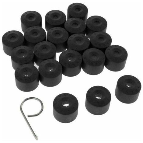 FENOPLASTICA20 cache-écrous noirs pour roues de Volkswagen Golf (1/3)