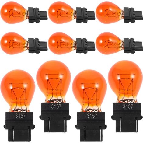 Ampoule Ambre 3157 Multifonction 10 Pièces Pour Feu Arrière Et Clignotant Voiture Américaine Usage Sécurité Automobile (1/5)