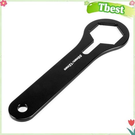 Tbest clé d'amortisseur Clé à capuchon de fourche 50 mm, outil de Suspension d'amortisseur de moteur adapté moto outillage Noire (1/5)