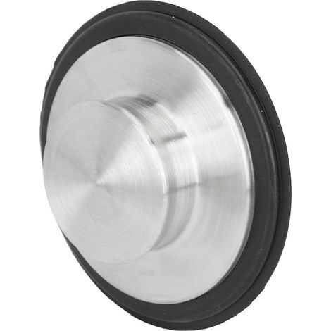 Juego de 2 tapones de acero inoxidable para fregadero (8 cm), que evitan la acumulación de residuos de comida, para salones de belleza y cocinas. (1/5)