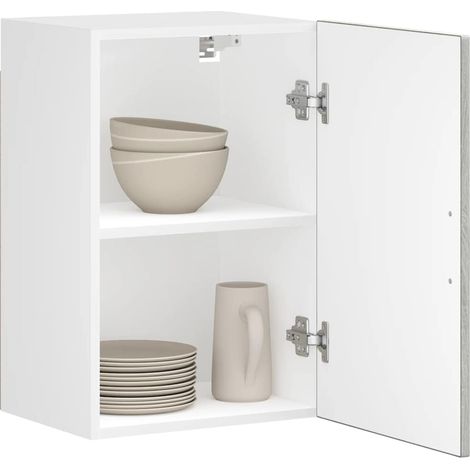 Armoire murale de cuisine Porto-Meuble de cuisine-Armoire suspendue de rangement sonoma gris bois d'ingénierie 254879 (1/5)