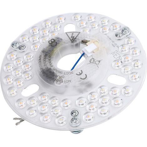 Panneau de Remplacement de Lumière de Ventilateur de Plafond Magnétique 18W 3CCT Panneau Lumineux LED 3 Couleurs Température Réglable Rond 130mm
