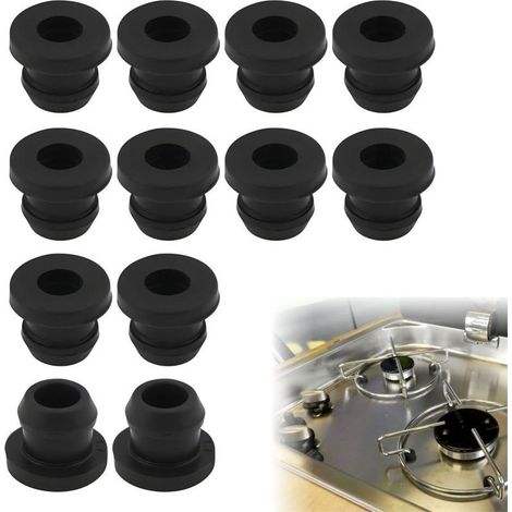 12 Pièces Bouchons en Caoutchouc Coniques pour Cuisinière de Camping-Car, Pieds en Caoutchouc Anti-Rouille pour Supports 5mm, Compatible Dometic, Smev & Thetford Accessoires Camping-Car (1/5)