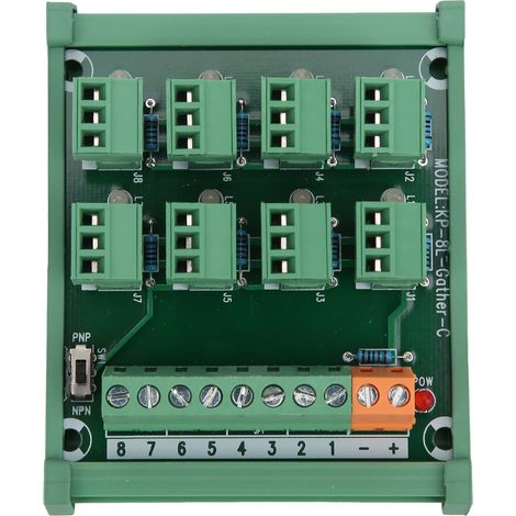 Bloc de jonction 3 fils 8 voies carte d'acquisition KP-8L-Gther-C 0,5A pour câbles 20-26 AWG (1/5)