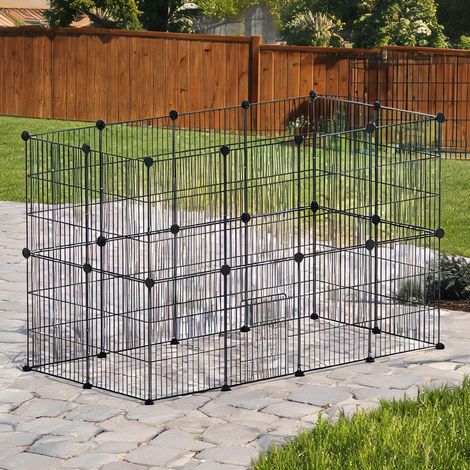 Cage pour rongeur schwarz en stahl 120 x 60 x 80 cm (1/5)
