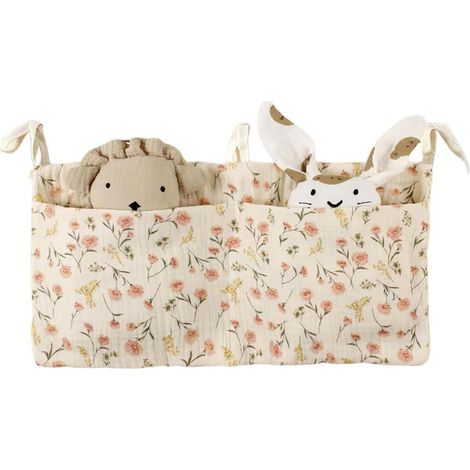 CCYKXA Hängeaufbewahrungstasche für Babybetten, Hänge-Organizer für Kinderzimmer, 2-in-1-Organizer für Babybetten, Organizer für Babybetten, bietet Platz für Windeln, Spielzeug und Kleidung (1/5)