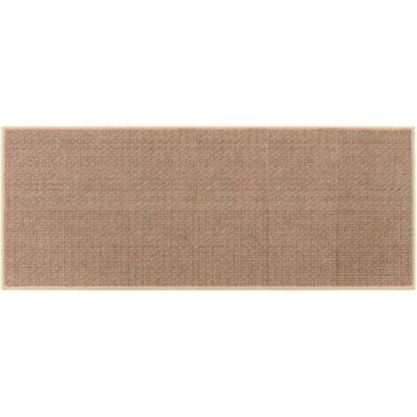 Waschbare, rutschfeste Küchenmatte aus Gummi für den Bereich vor der Spüle, Jute-Farbe (1 Stück, 44 x 120 cm)
