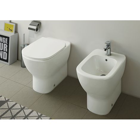 IDEAL STANDARD Serie tesi new aquablade® filo parete wc t353601 + bidet t354001 + sedile codice prod: T353601+T354001 (1/4)
