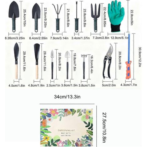 Calendrier de l'Avent - Kit de jardinage de Noël avec gants pour arroser et planter en extérieur (1/5)