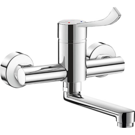 Delabie SPT-EHM Montage murale Securitouch sortie pivotante L.150 poignée H, standard (1/2)