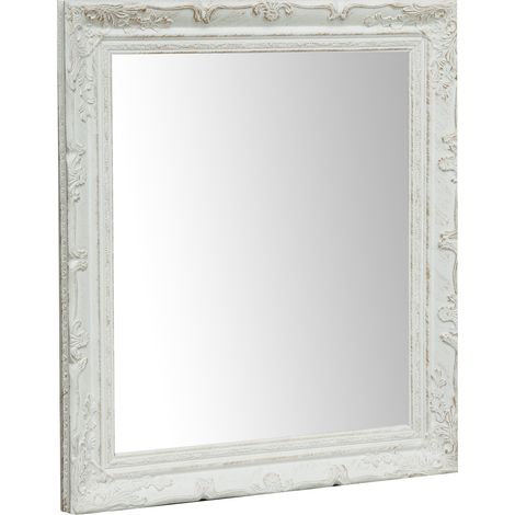 Espejo para colgar vertical/horizontal L64xPR4xH74 cm acabado con efecto blanco envejecido (1/5)