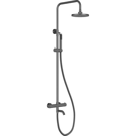 Ensemble VEO I, douche de surface en graphite avec thermostat Besco (1/2)