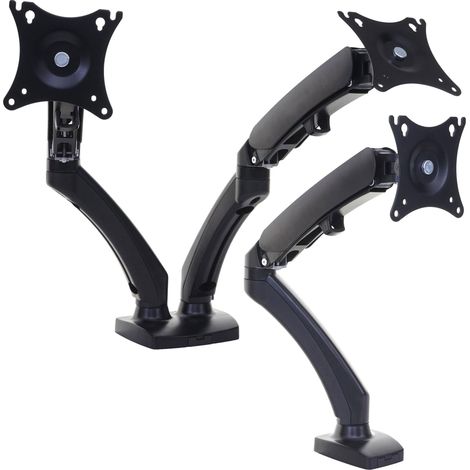 Support d'écran HWC-D39, VESA jusqu'à 75x75/100x100mm montage perçage, pivotant inclinable rotatif (1/5)