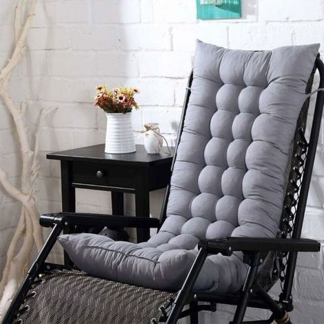 Coussin Dossier Chaise Jardin épaissi 3D Nosheir - Housse Rectangulaire Imperméable Patio/Bureau/Maison (Tissu Respirant) (1/2)