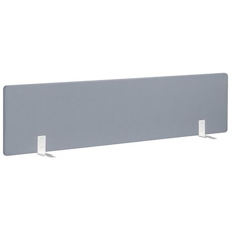 Panneau acoustique gris L 160 x H 46 cm pour pôle de bureaux Team Line - fixations blanc (1/3)