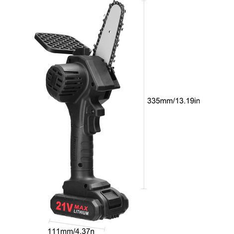 21 V 500 W 4 pouces batterie au lithium rechargeable scies d'élagage électriques portables petite tronçonneuse à bois moteur de brosse outil électrique de travail du bois à une main pour verger de jar (1/5)