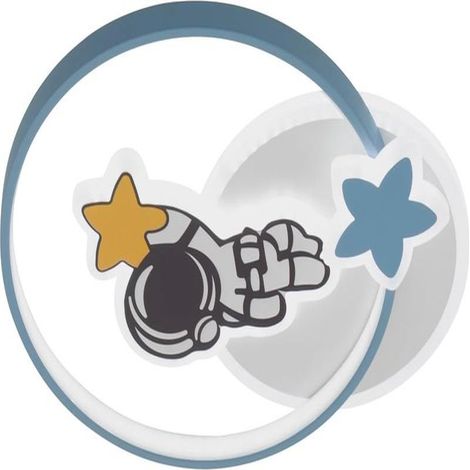 Plafonnier LED réglable thème astronaute pour chambre d'enfant, luminaire plafond créatif avec télécommande, éclairage doux ajustable et décoration espace pour chambre bébé enfant maison (1/5)