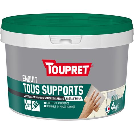 Intonaco multiuso, interno ed esterno, pasta da 4 kg, bianco