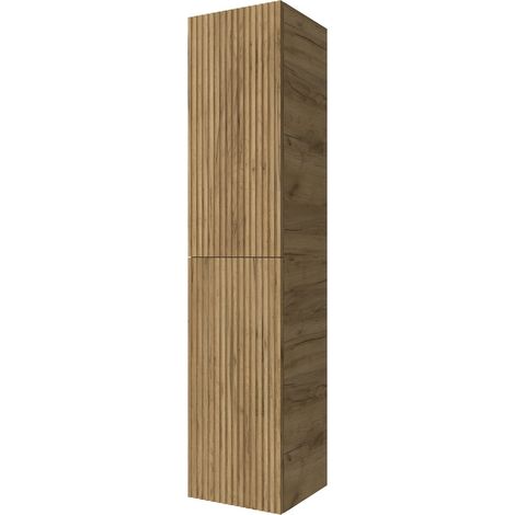 Colonna bagno sospesa 160cm in rovere africa a 2 ante Nara