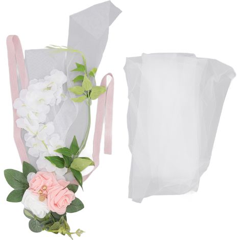 Elegante künstliche rosa Blumen für den Traugang (1/5)