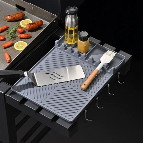 Tapis de Cuisson Barbecue - Protection Silicone pour Grills, Résistant à Haute Température, Facile à Nettoyer