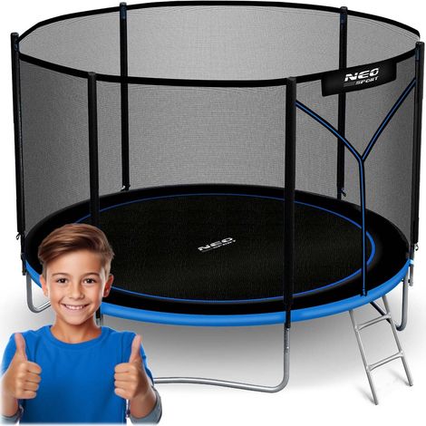 Garden trampoline 8ft252cm with outdoor net and ladder neo sport