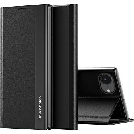 Funda Sleep Case Pro para iPhone 16e con tapa y soporte - Negra (1/2)