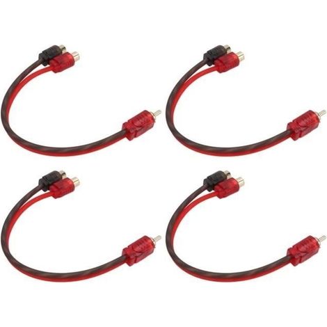 Garosa RCA Y Splitter Cable, Pack of 4 RCA Cables, 1 Male to 2 Female, Stereo Audio Y Splitter Cable for System (1/4)
