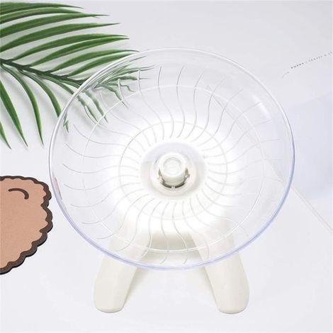 Roue d'exercice - Non spécifié - 18 cm - Plastique silencieux - Pour hamsters et petits animaux - Blanc (1/4)