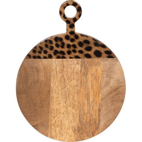 Table Passion - Planche à découper Léopard en manguier 30.5 cm (1/4)