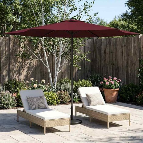 Paraguas de Jardín con Base 300 x 300 cm Poliéster Rectangular