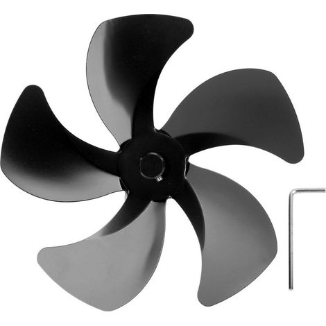 Pale de ventilation de poêle en aluminium 5 pales pour circulation d'air chaud et accessoires de poêle (1/5)