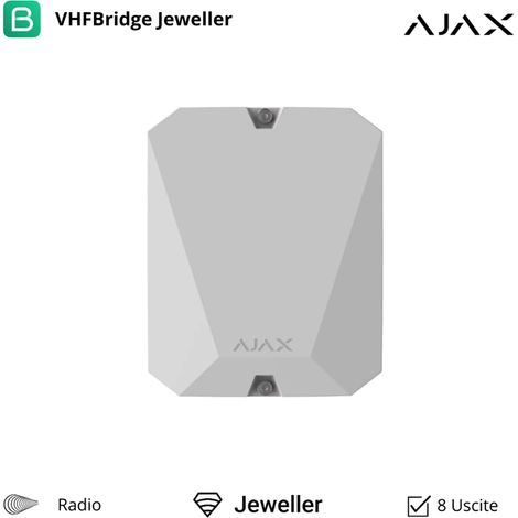 38186 - Jeweller - vhfBridge - Modulo per collegamento dei sistemi di sicurezza Ajax e trasmittori radio VhF di terze parti - colore white - Ajax sicurezza wireless
