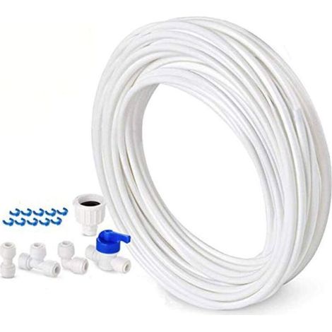 Tuyau d'alimentation en eau de 10 m - Kit de connexion pour réfrigérateur double porte de style européen - 6,3 mm de diamètre (1/5)