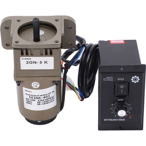 Adjustable speed single-phase AC 220V 6W (5K) asynchronous gear motor decelerator (1/5)