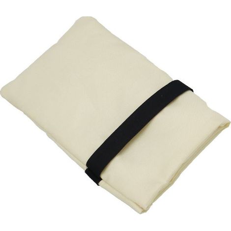 Ensemble de 2 couvertures isolantes pour robinet d'eau extérieur - Housse protectrice thermique pour tuyaux extérieurs en hiver - Protection contre le gel pour robinets d'eau extérieurs-Blanc cassé (1/5)