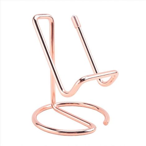 Porte-cartes de visite de bureau, support en métal (or rose) (1/5)
