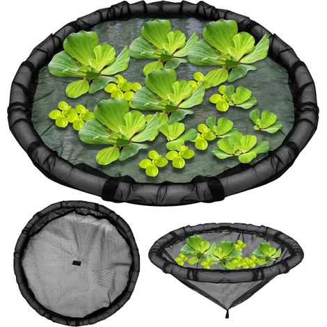 2-teilige schwimmende Fischbarriere für Pflanzen, rundes Netz für Gartenteiche, schwimmendes Netz für Blumentöpfe, 45,7 cm (45,7 cm) (1/4)