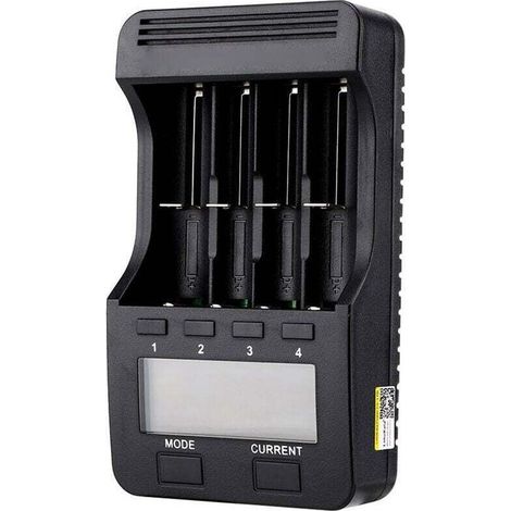 ZVD Chargeur de pile intelligent Lii 500 Écran LCD 4 emplacements pour batteries Ni MH Ni Cd Li Ion Courant réglable 300/500/700/1000mA (1/5)