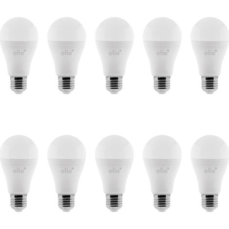 10 ampoules connectées WIFI LED E27 10W RVB complet - Otio