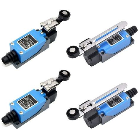 Interrupteur à Course Réglable - 4 Pièces - Métal et Plastique - Étanche IP67 - Auto-Réinitialisation - Pour Machines Automatiques et Équipements Électroniques (1/5)